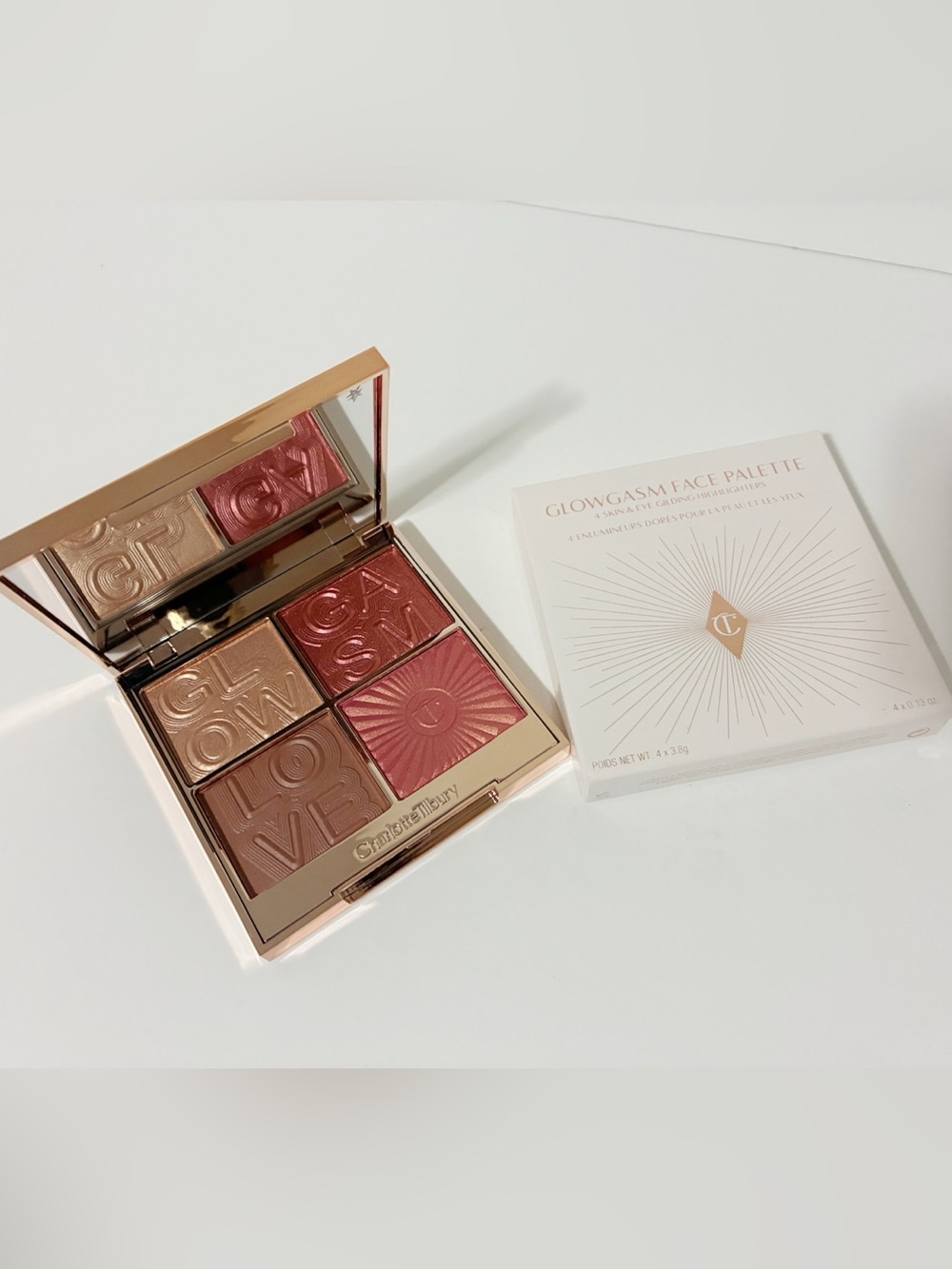 🌸 Charlotte Tilbury Glowgasm Lightgasm Face Palette Highlight Blush Bronze